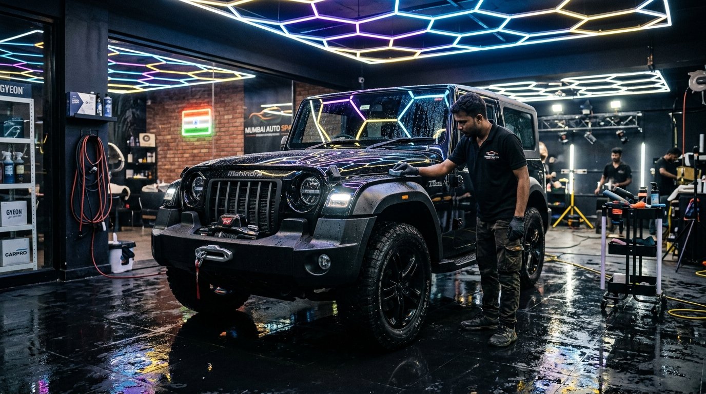 Mahindra Thar Ceramic Coating in Mumbai Studio